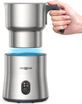 PARIS RHÔNE Detachable 4-in-1 Milk Frother and Steamer, PARIS RHÔNE 300ml Hot Chocolate Maker and Electric Milk Heater with Hot & Cold Foam, Dishwasher Safe