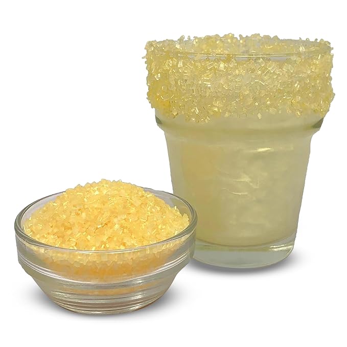 Snowy River Gold, Cocktail & Margarita Sugar Rimmer - Vibrant Color Glass Rimming Sugar with Medium Crystal Texture - 80oz