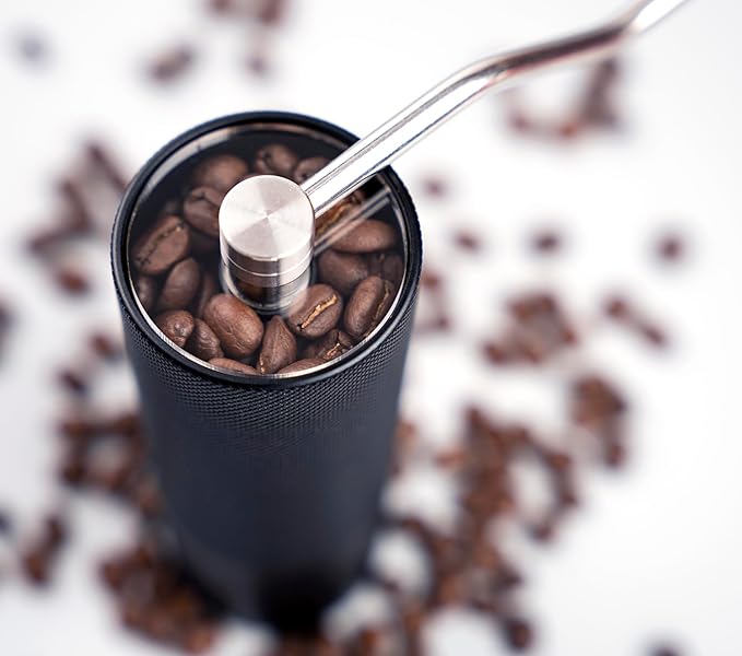 Effortless Burr Mill SearchPean Manual Coffee Grinder, 30g Capacity with CNC Stainless Steel Adjustable Setting For Pour Over Espresso Camping Travel