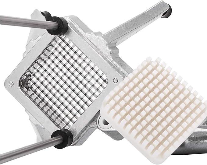 Commercial Vegetable Fruit Chopper 1/4″&3/8″ Blade Heavy Duty Professional Food Dicer Kattex French Fry Cutter Onion Slicer Stainless Steel For Tomato Peppers Potato Mushroom, Silver