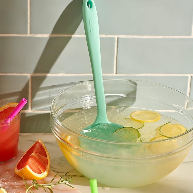 GIR: Get It Right Silicone Pasta Spoon & Ladle - 3/4-Cup Capacity - Red - Heat-Resistant to 425°F - Measurement Markings in Cups & mL - No-Drip Edge - Dishwasher-Ready