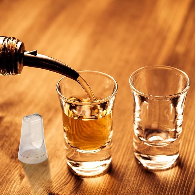 Chengu 80 Pieces Liquor Bottle Toppers for Liquor Pour Bottle Covers Universal Pour Dispenser Bar Dust Translucent Rubber Spout Covers for Home Kitchen Tools Supplies