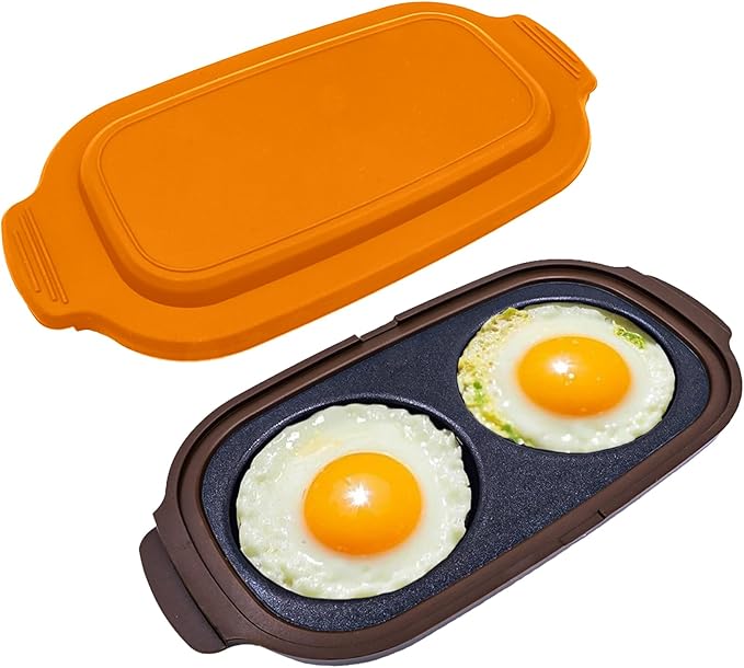 Microwave Egg Cooker - Egg Cooker Microwave, Multi-use Microwave Egg, Cooker & Poacher for Breakfast Sandwiches, Save Time,Portable,Microwave Egg Fryer for Home,Travel,Gifts(Orange)