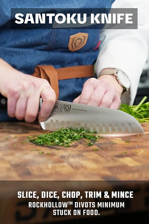Dalstrong 3pc Knife Set - Gladiator Series Elite - Chef Essentials - Chef Knife, Santoku Knife, Paring Knife - G10 Handle - High Carbon German Steel - w/Sheaths - NSF Certified
