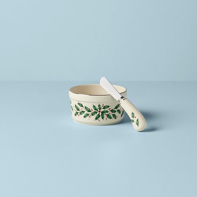 Lenox 804420 Hosting The Holidays Dip Bowl & Spreader, Christmas