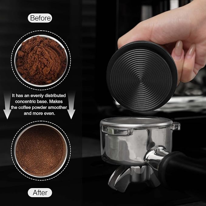 PUSEE 51mm Espresso Coffee Tamper - Premium Barista Coffee Tamper, 30lb Calibrated Double Spring Titanium Coating Base Ground Espresso Tamper, Fits for All 51mm Portafilters, Espresso Accessories