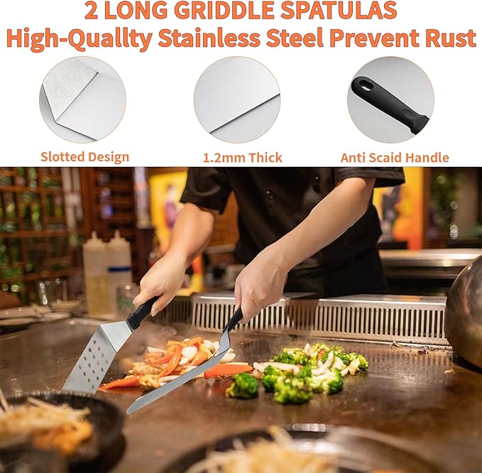 29-Piece Grill Tools Set, Heavy Duty Stainless Steel BBQ Accessories for Outdoor BBQ & Camping