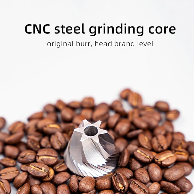 Effortless Burr Mill SearchPean Manual Coffee Grinder, 30g Capacity with CNC Stainless Steel Adjustable Setting For Pour Over Espresso Camping Travel