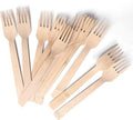 Bamboo Utensils Disposable- 100 PK Bamboo Forks Disposable 100% Compostable Biodegradable Renewable Natural Cutlery Fork 6.7" for Travelling Camping
