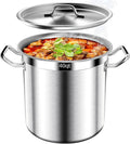 Large Soup Pot with Lid - 40 QT Stainless Steel Stockpots, Cooking Pots, Stock Pot with Lid, Big Pots for Cooking, Heavy Duty, Induction & Oven Safe, Stainless Steel Soup Pots