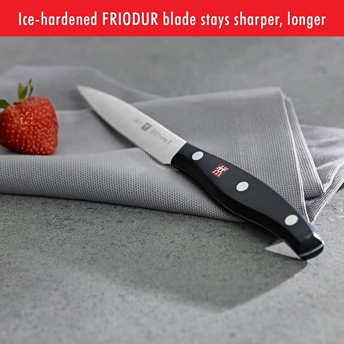 ZWILLING Twin Signature 4-inch Razor-Sharp German Paring Knife, Made in Company-Owned German Factory with Special Formula Steel perfected for almost 300 Years, Dishwasher Safe