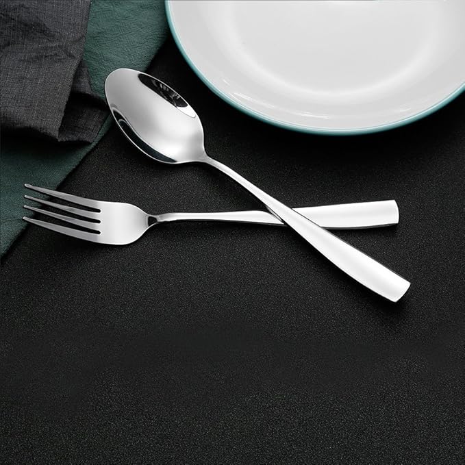 12-Piece Large Stainless Steel Dinner Spoons,8 Inches