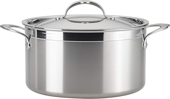 Hestan - ProBond Collection - Professional Clad Stainless Steel Stock Pot, Induction Cooktop Compatible, 8 Quart