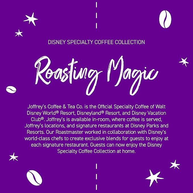 Joffrey's Dragon Roast Brew - Disney Specialty Coffee, Flavored with Pecan, Vanilla & Caramel, Medium Roast, Brew or French Press (Whole Bean, 11oz)