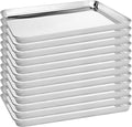 12 Pack Stainless Steel Baking Sheet Pans, 16" L × 12" W × 1" H Cookie Sheets for Toaster Oven, Rust-Resistant, Dishwasher Safe