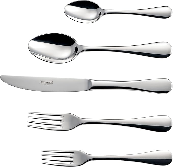 Tramontina 20 Piece Silverware Set - Classic Utensils Set