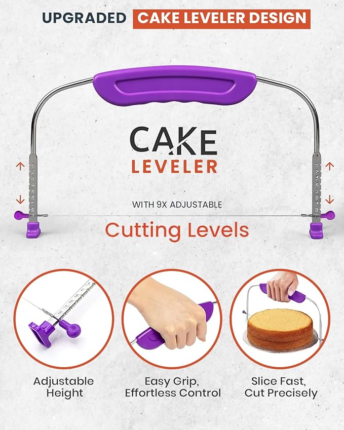 RFAQK 250 PCs Aluminum Cake Decorating Tools Kit with 12" Metal Turntable & Knife set-48 Numbered Icing Tips-3 Russian Piping Nozzles-Straight & Angled Spatula-Cake Leveler& Baking Supplies Tools