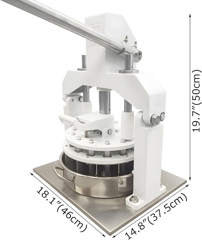 18PCS Table Top Manual Dough Divider Manual Hydraulic Dough Dividing Machine 2 Trays Manual Equal Dough Cutter Bread Bakery Dough Cutter Machine 2.12oz-11.29oz(60g-320g)/pcs