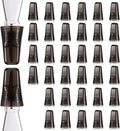 Chengu 36 Pieces Liquor Bottle Covers Pour Spout Covers Bar Toppers for Bottles Universal Pour Dispenser Dust Translucent Silicone Rubber Spout Caps for Bar Home Kitchen Tools Supplies (Black)