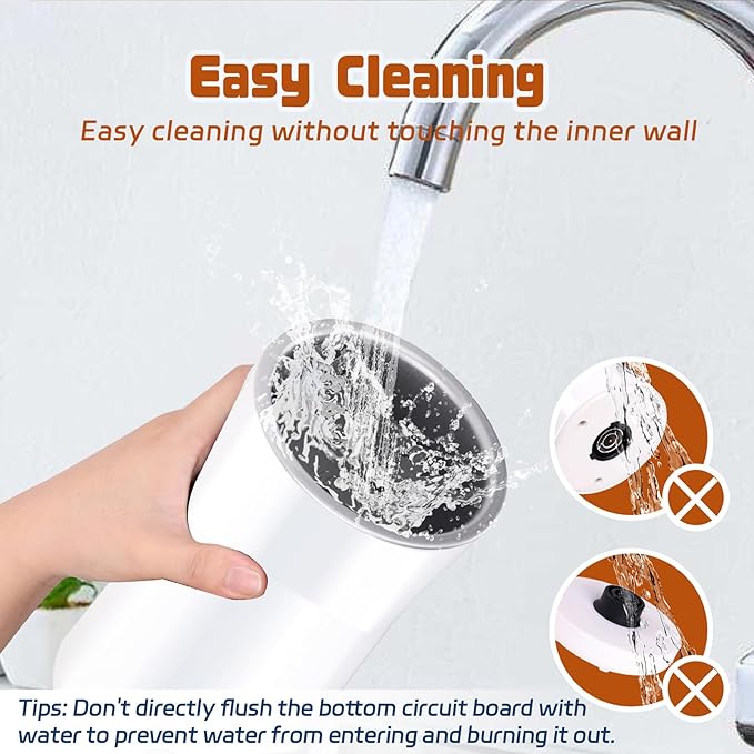 Simple Milk Frother, 2 in 1 Milk Steamer and Frother, Electric Milk Steamer, Milk Warmer and Hot Milk Foam Maker for Latter, Macchiato, Cappuccinos (White)