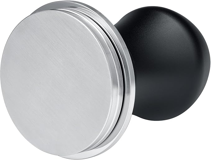 Normcore 53.3mm Espresso Tamper V4.1 Mini, Spring-Loaded Coffee with Click Feedback, Self-Leveling Stainless Steel Flat Baffle, Compatible with Breville Sage 54mm Portafilters, Black