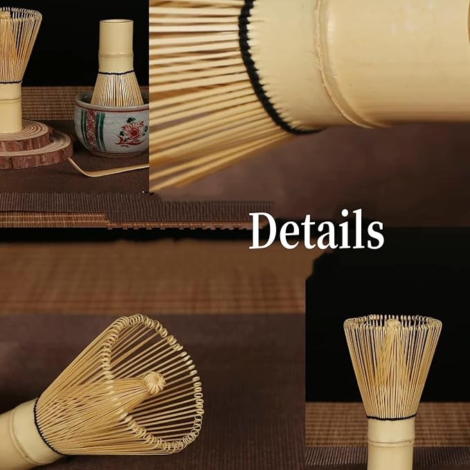 Matcha Whisk Bamboo Matcha Whisk for Traditional Starter Tool, Handcrafted Organic Traditional Japanese Chasen, Matcha Stirrer Wisk Mixer Brush for Authentic Tea Preparation (2)
