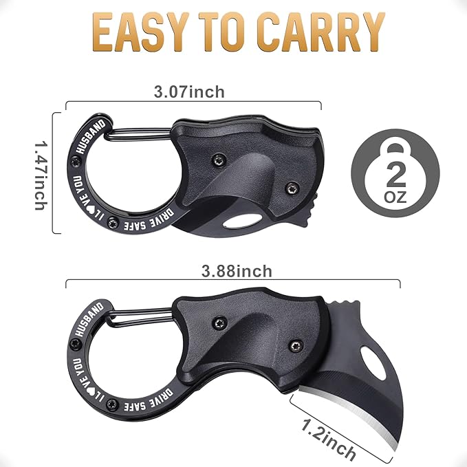 Gifts for Husband Christmas, EDC Box Cutter, Christmas Birthday Gifts Ideas for Husband, EDC Gadget Gift for Camping Hiking Fishing, Stocking Stuffers, Anniversary