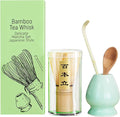 Matcha whisk set - 4pcs - Includes Bamboo Matcha whisk, scoop,spoon,Matcha Whisk Holder. Essential matcha whisk set for a traditional tea ceremony and daily use