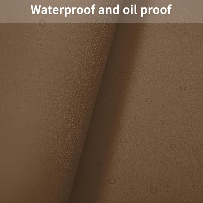 Table Protector Pad for Dining Room Table - Can Be Used On Both Sides Waterproof and Easy to Clean Good Flatness Used for Dining Table(Mud Color+Champagne Gold 46x96)