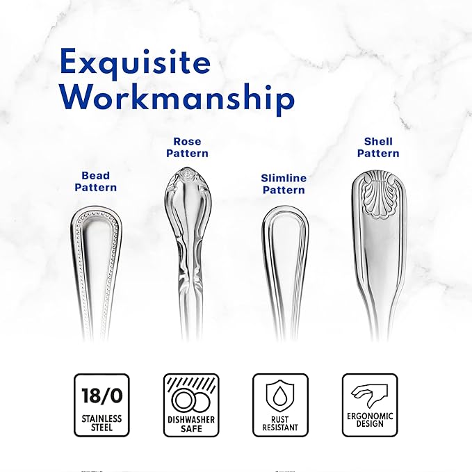 New Star Foodservice 1029710 Bead Pattern, 18/0 Stainless Steel, Bouillon Spoon, 6.3-Inch, Set of 12