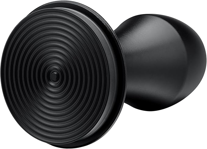 Normcore 58mm Espresso Coffee Tamper V4 - Titanium PVD Coating Ripple Base - Spring Loaded Tamper - 15lb / 25lb / 30lbs Replacement Springs - Anodized Aluminum Handle and Stand