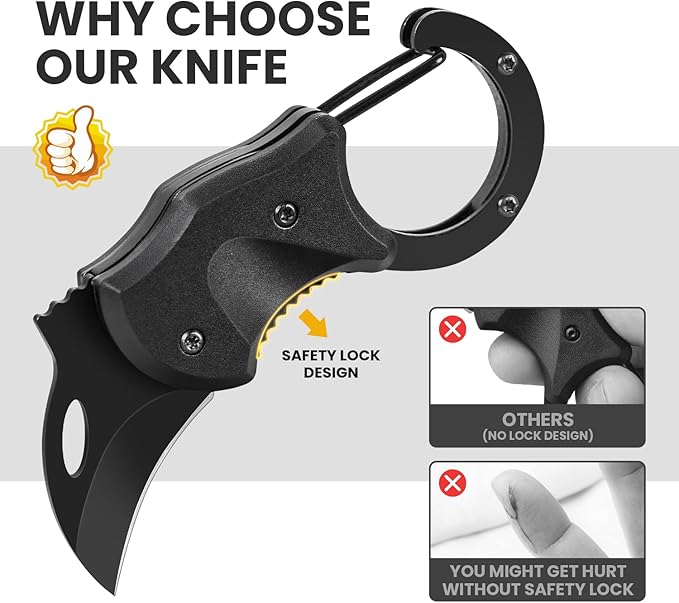 Small Pocket Knife Gift for Men, Keychain Box Cutter with 1.34inch Blade, Mini Folding Knives EDC Gadgets for Everyday Carry, Stocking Stuffers Gift for Adults Men Him