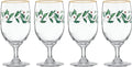 Lenox 849606 Holiday 4-Piece Iced Beverage Glass Set, Christmas Dinnerware, Hosting