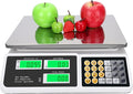 Price Computing Scale 88lb/40kg LCD Digital Commercial Price Scale with Stainless Steel Platform,Produce Scale & Food Scale for Farmers Market, Retail Outlets, Meat Shop (Flat Plate)