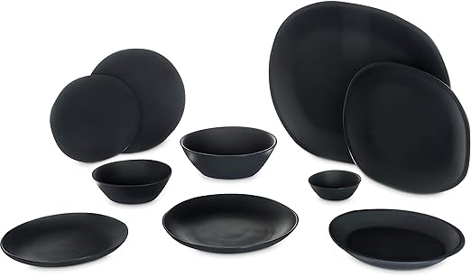 Carlisle FoodService Products Ridge Reusable Plastic Bowl Soup Bowl for Home and Restaurant, Melamine, 8 Ounces, Slate, (Pack of 24)