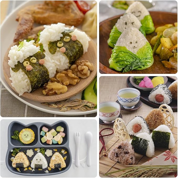 Onigiri Mold, Stainless Steel Rice Ball Mold Sushi Maker, Classic Triangle Spam Musubi Mold for Kids Lunch Bento and Home DIY