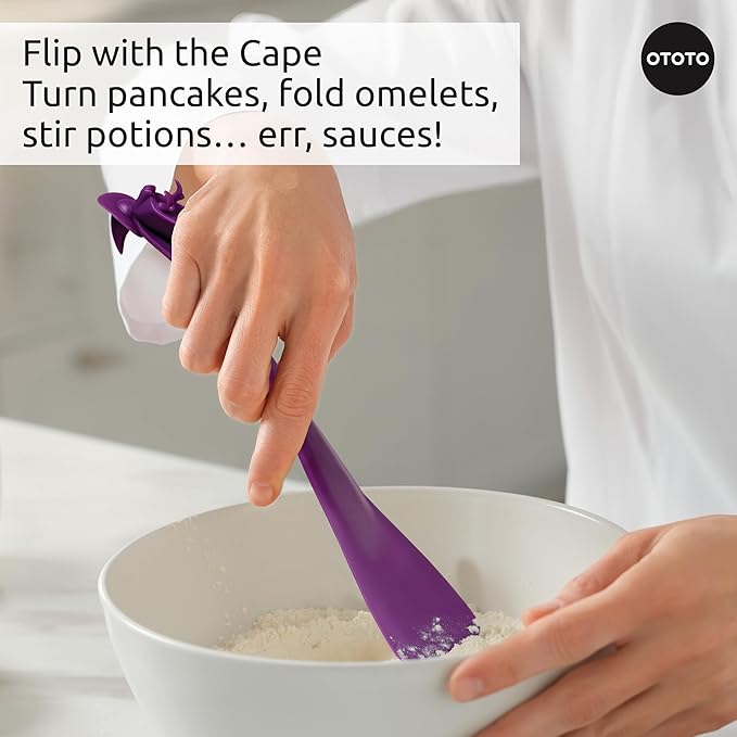 NEW - OTOTO Witchin Pastry Brush and Baking Spatulas - Silicone Heat Resistant and Basting Brush, Cooking and Baking Spatula, Spooky Witchy Gifts, Gothic Kitchen Halloween Gifts, Cute Accessories