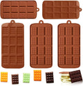 5 Pieces Silicone Break Apart Chocolate Moulds,Silicone Square Mold,Non-Stick Candy Chocolate Bar Mold,Reusable Candy Protein Silicone Chocolate Mold