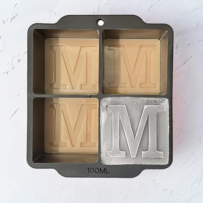 Letter M Monogram Ice Cube Mold Custom Ice Cube Mold 2 Inch Big Initials Silicone Ice Cube Tray Gifts for DAD Gifts for Him