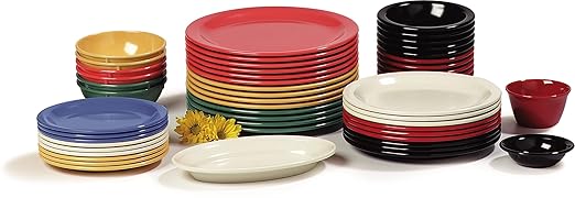 Carlisle FoodService Products Dallas Ware Reusable Plastic Bowl Bouillon Cup Bowl for Home and Restaurant, Melamine, 8 Ounces, Ocean Blue, (Pack of 24)