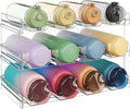 Lifewit Stackable Water Bottle Organizer for Cabinet, Plastic Bottle Holder Fits Bottles & Tumblers up to 3.8" Diameter, Pantry, Countertop & Fridge, 3 Tier Holds 12 Bottles