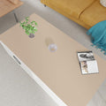 Leather Table Cover,1.8mm Thick,24x48 Inch Desk Cover,Large Desk Mat,Table Protector,Table Cover Protector,Coffee Table Protector,Table Protector Mat(Light Brown+Gray,24x48)