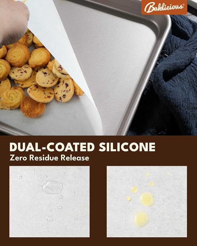 16x24 inch Heavy Duty Parchment Paper Sheets, 100Pcs Precut Non-Stick Full Parchment Paper for Baking, Cooking, Grilling, Frying and Steaming, Full Sheet Baking Pan Liners, Commercial Baking