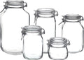 Bormioli Rocco Fido Clear Glass 5 Piece Canning Jar Set