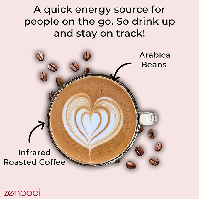 Zenbean Infrared Coffee Brew Travel Pack - 10 Servings, Single-Serve Pour-Over Drink, Low Acid Coffee with Balanced Flavor, Infrared Roasted Arabica Beans