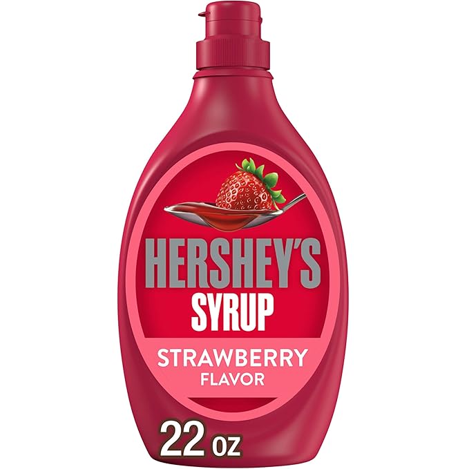 HERSHEY'S Strawberry Flavored Syrup Bottle, 22 oz