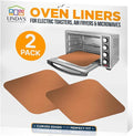 Toaster Oven Liners for Bottom of Oven (2 Pack) Reusable Non-Stick Heat Resistant Toaster Liners, Compatible with Ninja, Cuisinart, Emeril Lagasse & More, Toaster Mat, 12"x12" (Copper)