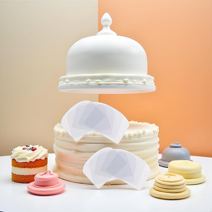 5 Pcs Transparent Transparent Cake Cream Scraper, Flexible Plastic Cake Scraper Decorating Tools, Decorating Clear Icing Smoother Tools for Cake Decoration