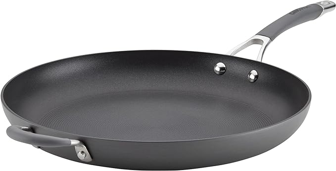 Circulon - 83906 Circulon Radiance Hard Anodized Nonstick Frying Pan / Fry Pan / Hard Anodized Skillet with Helper Handle - 14 Inch, Gray