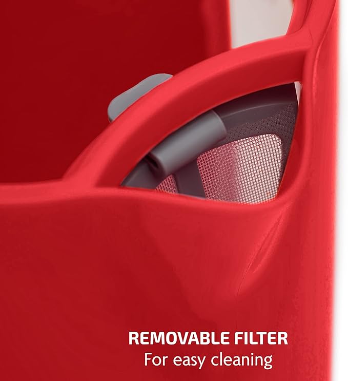 OVENTE 1.8L Electric Kettle, 1500W Fast Boiling Heater for Coffee or Tea, BPA Free, Easy to Fill Lid, Water Level Window, Auto Shut-Off, Boil-Dry Protection and Removable Filter, Red KP413R